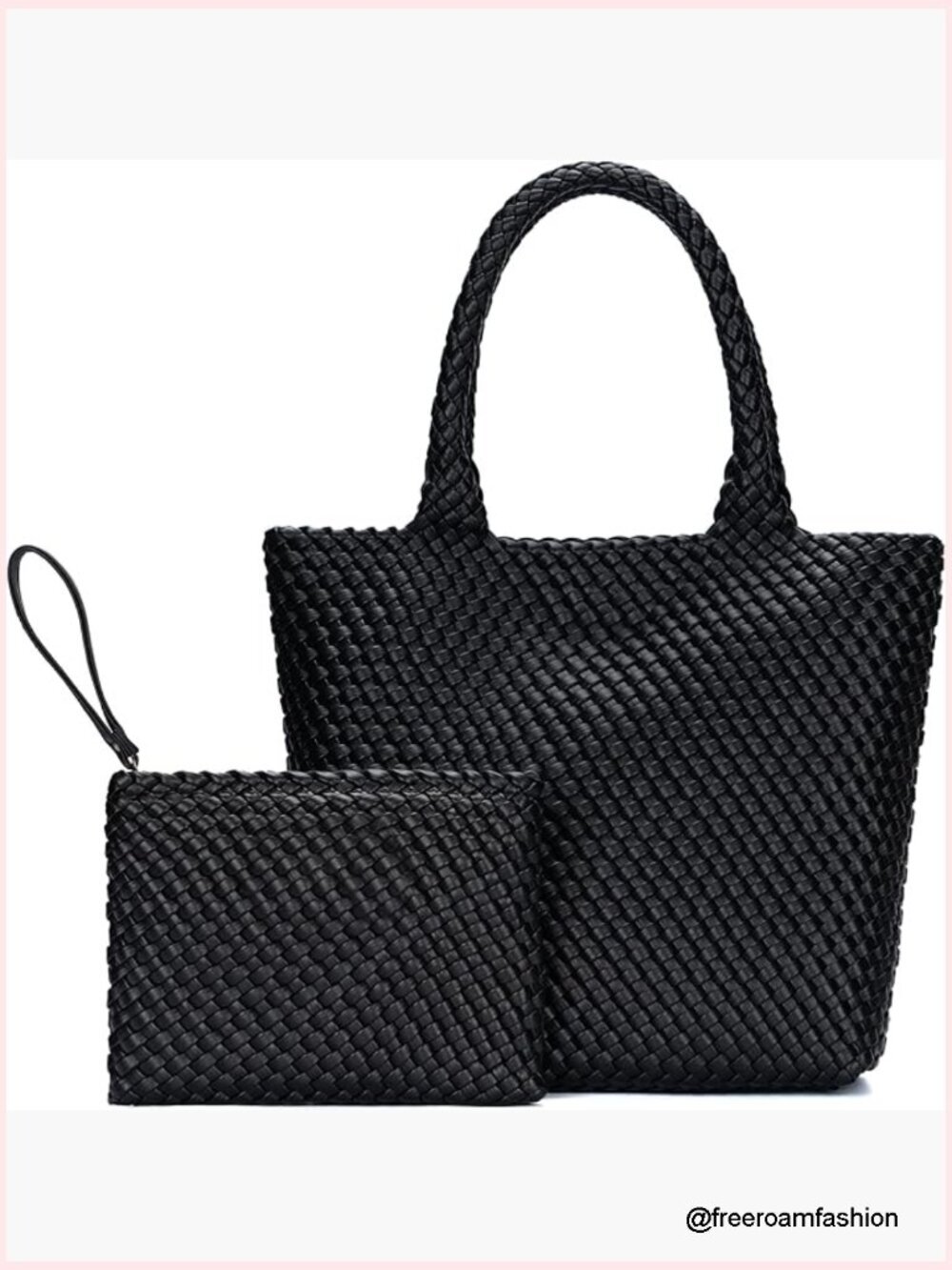 Large Woven Tote Bag for Women - Handmade Shoulder Handbag Hobo Purse for Work